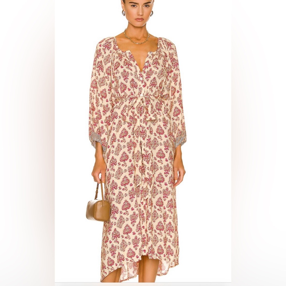 Natalie Martin Pink and Cream Floral Dress